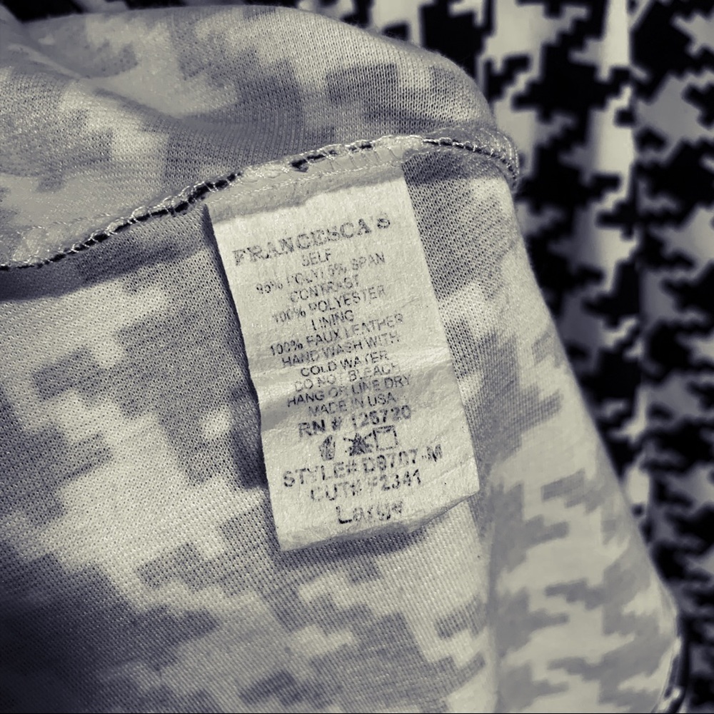 Francesca’s B&W Houndstooth A-Line Sundress L - Picture 5 of 7